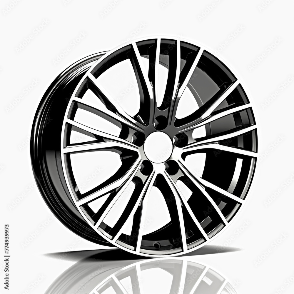 rims from the wheels in the car, on a white background сreated with Generative Ai