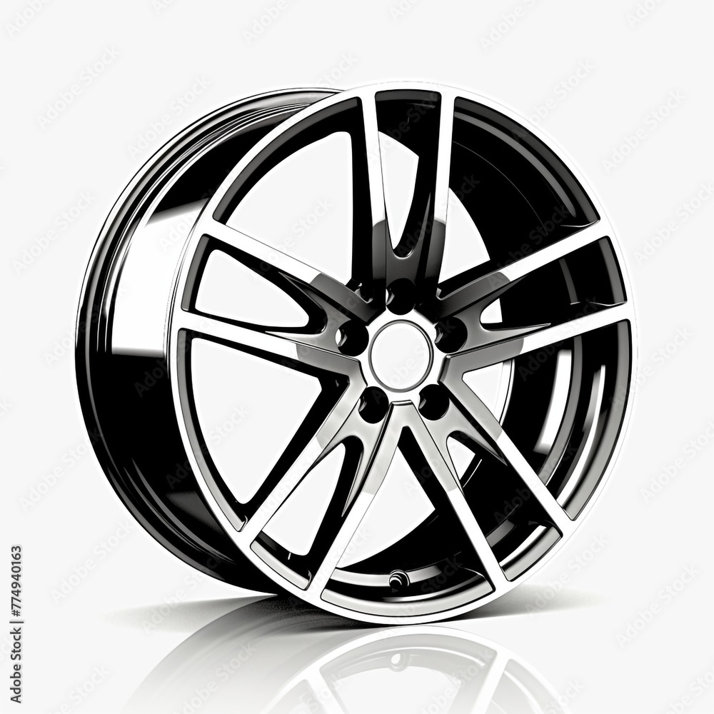 rims from the wheels in the car, on a white background сreated with Generative Ai rims from the wheels in the car, on a white background сreated with Generative Ai