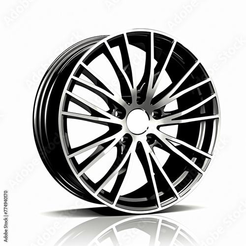 rims from the wheels in the car, on a white background сreated with Generative Ai