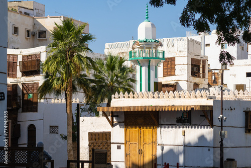 Jeddah, Saudi Arabia: A mosque in the Al Bahal old town, famous to be the largest in the Middle east. photo