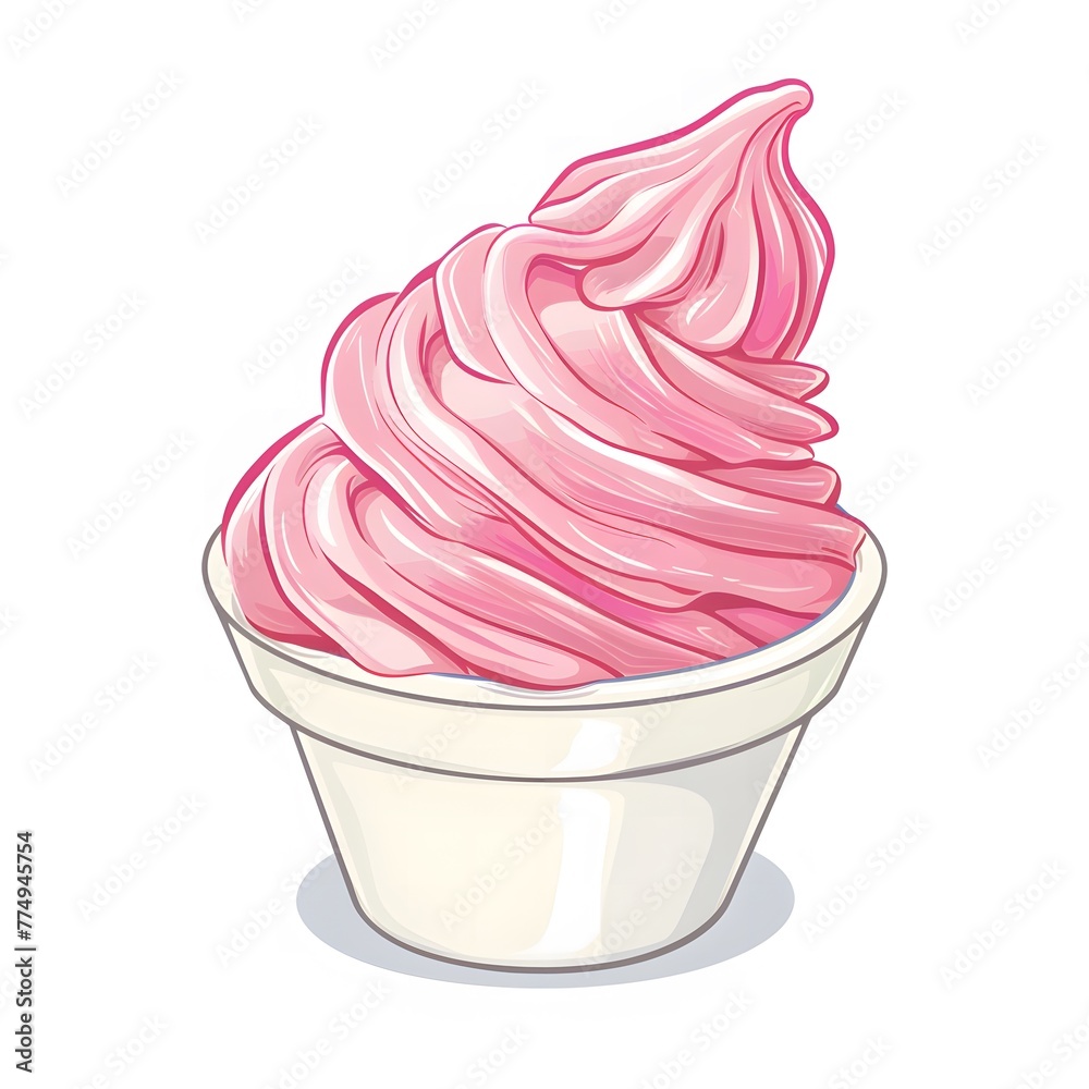 Sweet Strawberry Ice Cream: Delicious Artwork Sweet Strawberry Ice Cream: Delicious Artwork