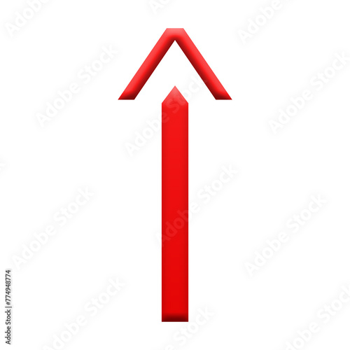 red arrow isolated on white