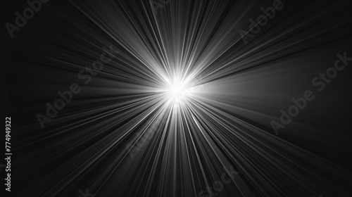 Black background transformed by an abstract sun burst, creating a digital flare effect for overlay designs.