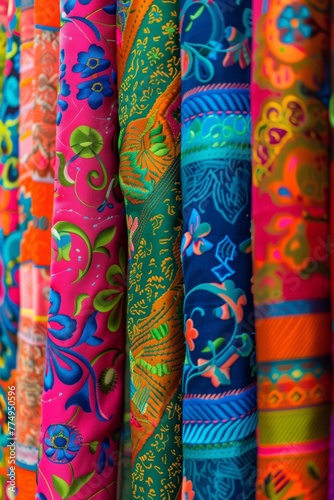 Assorted Textile Patterns in Vivid Colors
