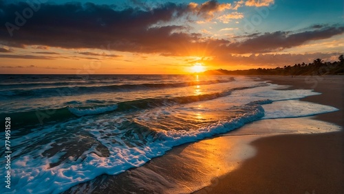 sunset at the beach © Alexandra