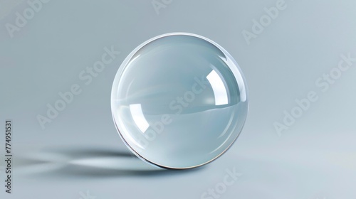 Glass ball for a transparent and clear design.