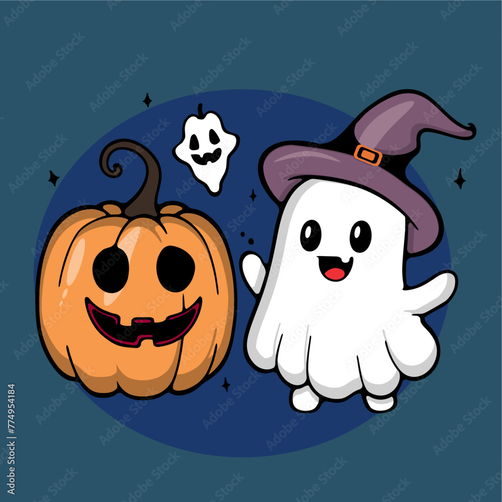 Fototapeta premium funny halloween character vec...