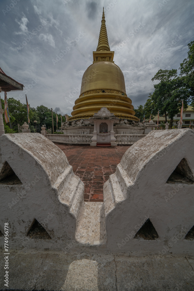DAMBULLA, SRI LANKA  Golden temple in Dambulla the largest cave temple complex in Sri Lanka. Monument declared a World Heritage Site by Unesco.