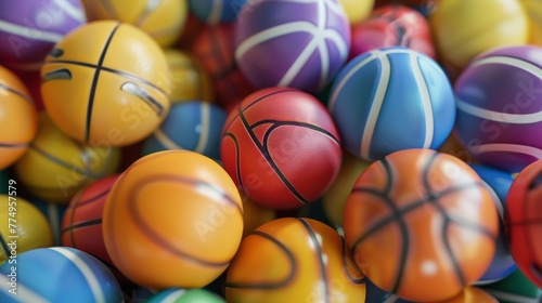 multi-colored basketball football and volleyballs © vardan