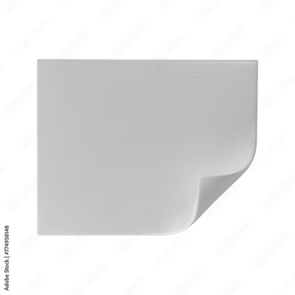 3d horizontal sheet of white paper with a folded corner icon. Blank perfect templates of a price tags. Empty mock up for memos. Vector white sheet of paper isolated on white background. 3d horizontal sheet of white paper with a folded corner icon. Blank perfect templates of a price tags. Empty mock up for memos. Vector white sheet of paper isolated on white background.