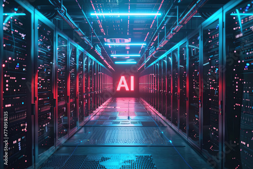 A data center for AI training photo