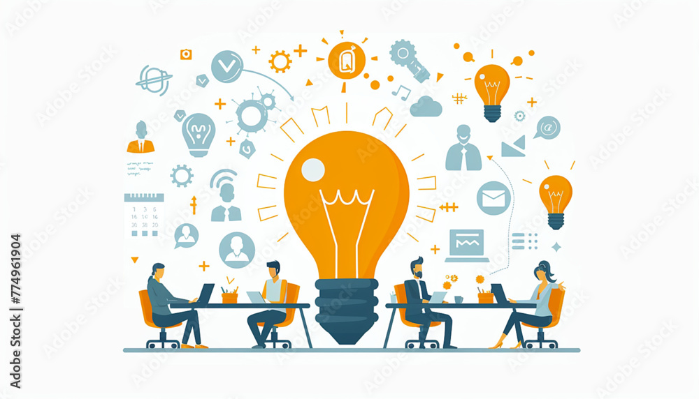 Flat design concepts for business, finance, strategic management, investment, natural resources, consulting, teamwork, great idea. team conduct negotiations at a table. Flat design concepts for business, finance, strategic management, investment, natural resources, consulting, teamwork, great idea. team conduct negotiations at a table.
