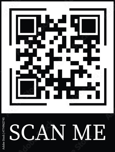 Scan QR code icon. Digital scanning qr code. QR code scan for smartphone. QR code for payment. Scan QR code symbol - stock vector.