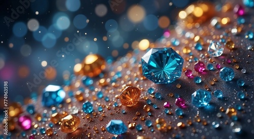 Multicolored and shiny crystal background