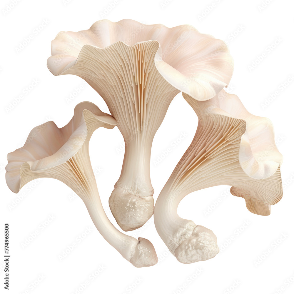 Three mushrooms growing on the ground Three mushrooms growing on the ground