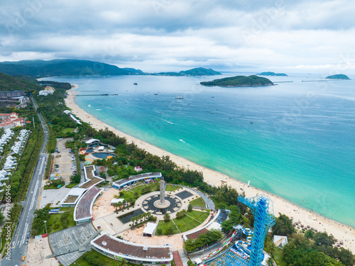 Summer aerial photography of Haitang Bay, Sanya, Hainan, China photo