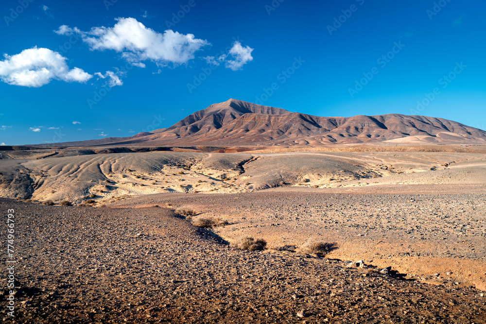 The volcanic landscape of the island of Lanzarote.
Volcanoes in Lanzarote. Sunny day on the islands Lanzarote.