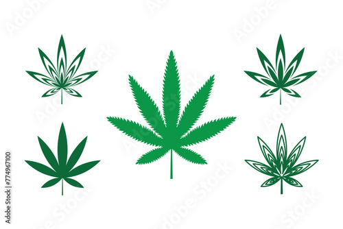 green marijuana leaves