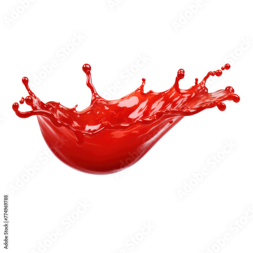 Red sauce liquid ketchup splash photo