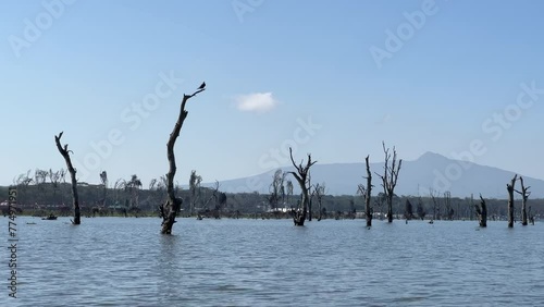 Lake Naivasha and Mount Longonot Nakuru County Kenya photo