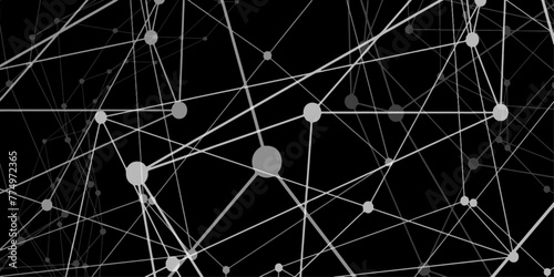 Technology abstract white digital background of points and lines. Connection science background Mesh. Abstract backgrounds of molecules light off white lines digital technology concept network connect