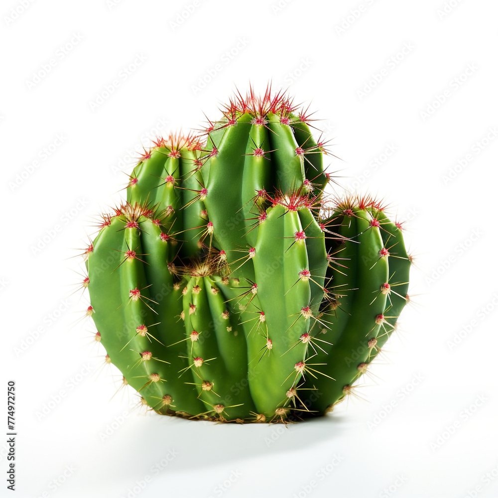 cactus on isolated white background сreated with Generative Ai cactus on isolated white background сreated with Generative Ai