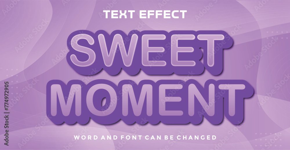 Sweet moment editable text effect Sweet moment editable text effect