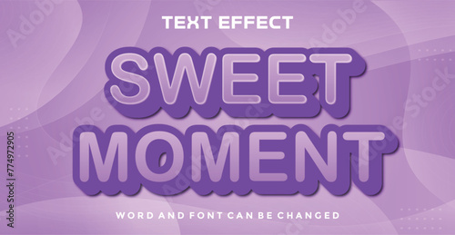 Sweet moment editable text effect