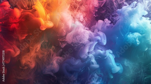 A kaleidoscope of colors swirling in the smoky arena AI generated illustration