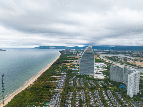 Summer aerial photography of Haitang Bay, Sanya, Hainan, China photo