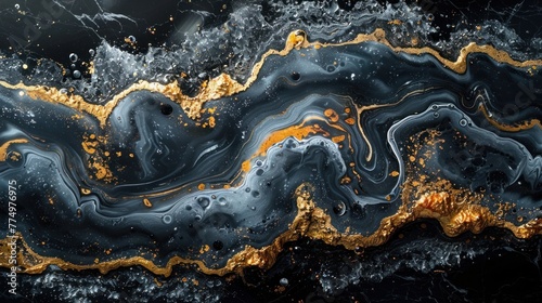 Abstract black marble background