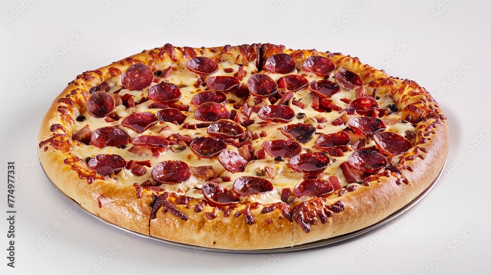 Classic Pepperoni Pizza on White, Ultimate Comfort Food