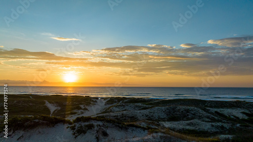 Florianópolis, Campeche beach during sunrise. Brazil.