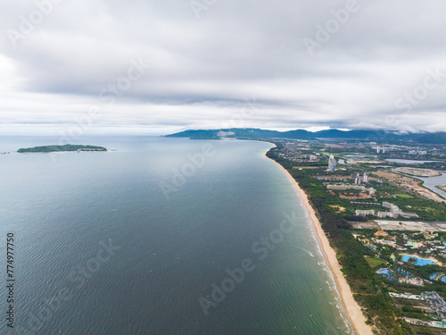 Summer aerial photography of Haitang Bay, Sanya, Hainan, China