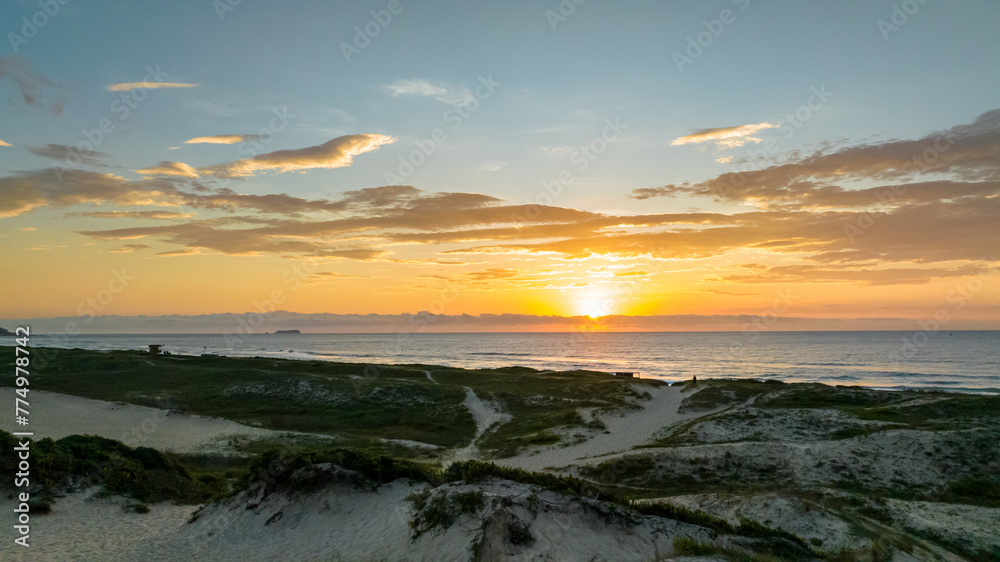 Florianópolis, Campeche beach during sunrise. Brazil.