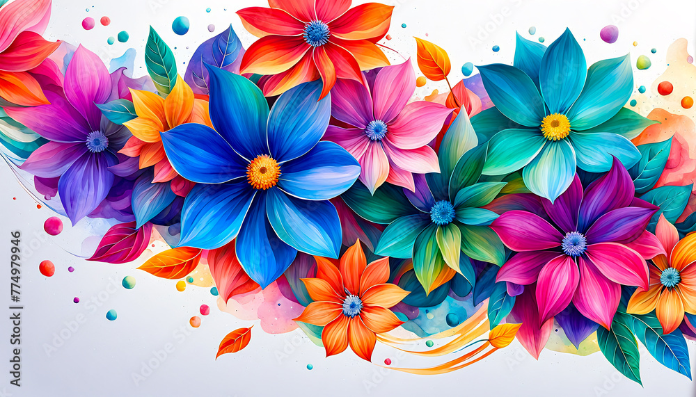 vibrant flowers background, macro shot of flowers, abstract flowers vibrant flowers background, macro shot of flowers, abstract flowers