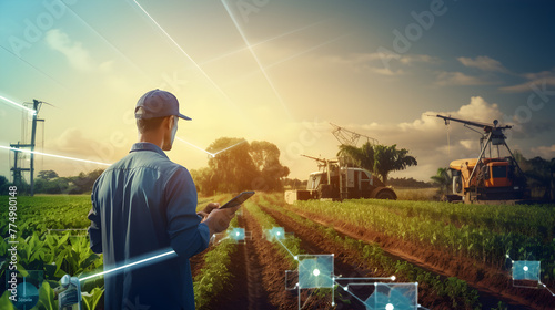 person standing in a field,Role of Smart Farming Technology in the Digital Ag Revolution,Predictive Analytics for Yield Forecasting
