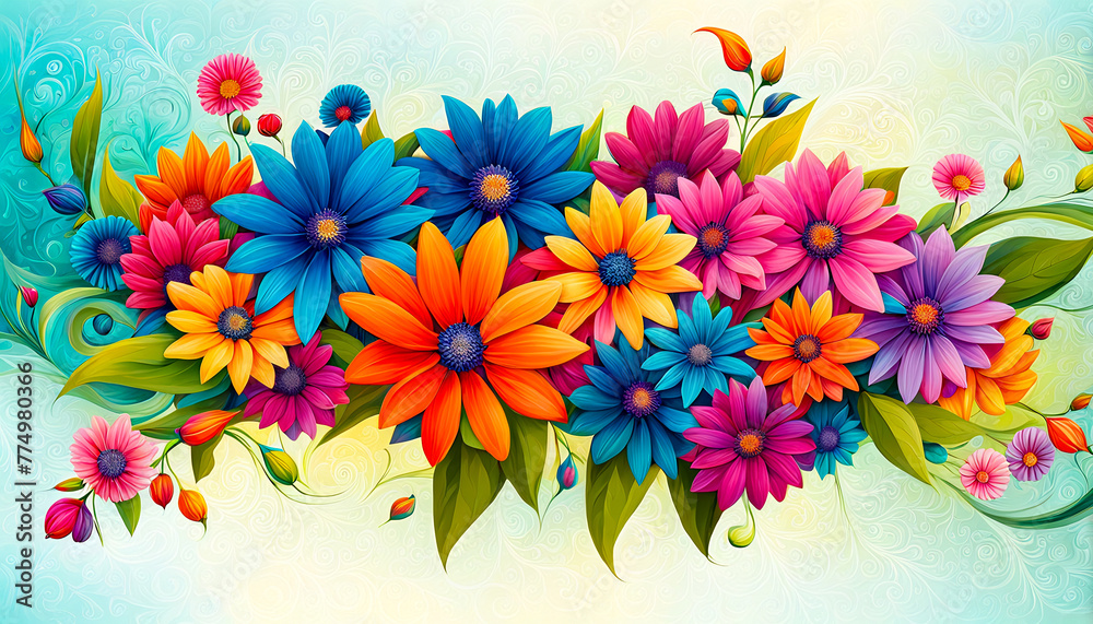 vibrant flowers background, macro shot of flowers, abstract flowers vibrant flowers background, macro shot of flowers, abstract flowers