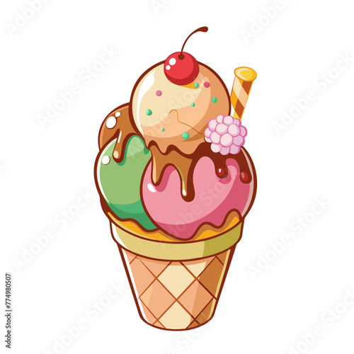 sweet summer dessert ice cream