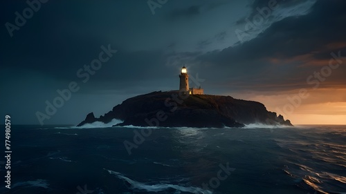 lighthouse at sunset © SEERAT
