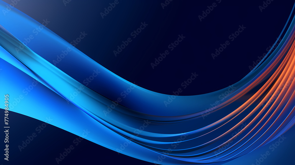 Blue gradient twisted lines, with a sense of technology