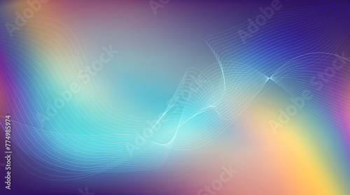 abstract rainbow gradient background with wave pattern