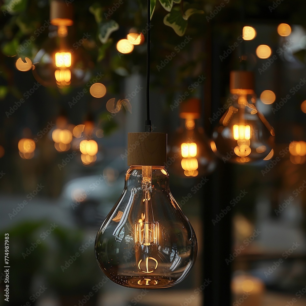 The soft glow of Ecofriendly LED filament bulbs, symbolizing the shift towards sustainable lighting options and the importance of conserving energy for a healthier planet The soft glow of Ecofriendly LED filament bulbs, symbolizing the shift towards sustainable lighting options and the importance of conserving energy for a healthier planet