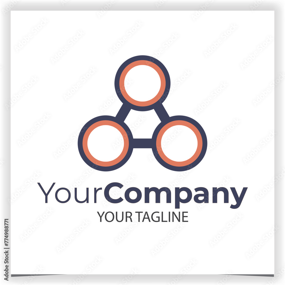 Vector circle connect logo template