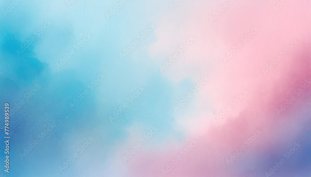 Abstract blue and pink pastel gradient background. Bright minimalist design.