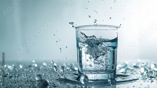 Glass of water. photo