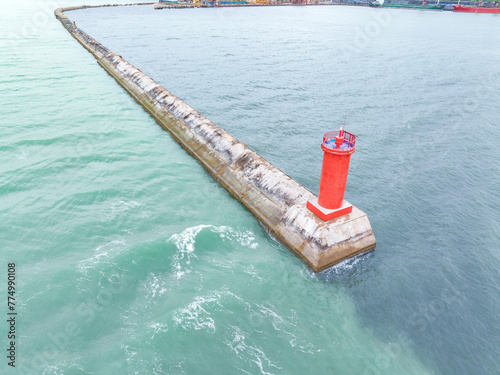 Landscape of Yulinzhou Lighthouse in Dongfang City, Hainan, China photo