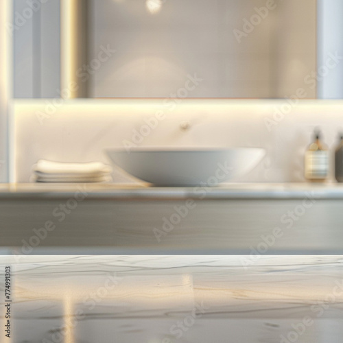 bathroom counter background. slightly blurred  used as a background for a mockup