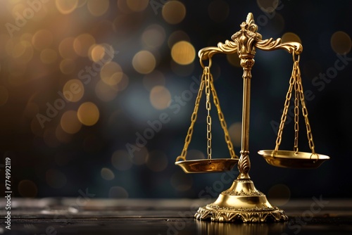 a gold scale of justice