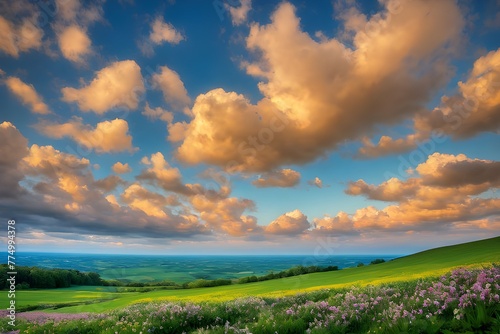 Spring  beautiful blue sky